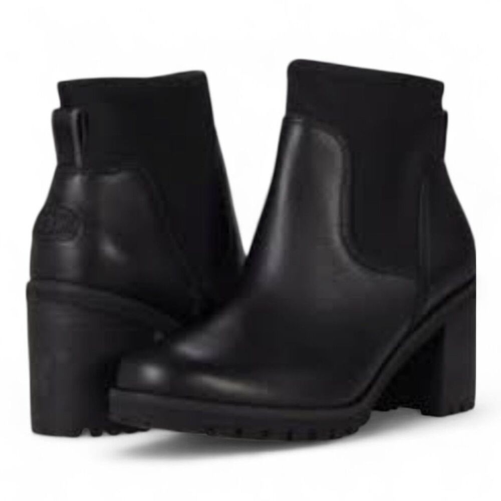 UGG Black Leather Winter Boots